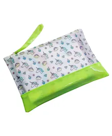 FunBlast Unicorn themed Travel Pouch, Cosmetic Makeup Kit Bag  Green
