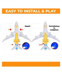 Planet of Toys Musical Aeroplane Toy for Kids with Light and Sound  - White