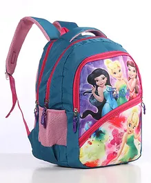 Tinker Bell Kids School Bag Blue - Height 16 Inches (Color and Print May Vary)