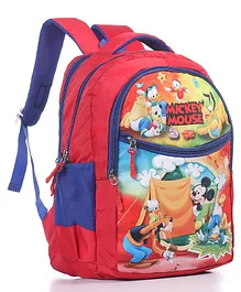 Disney Mickey Mouse & Friends Kids School Bag Red - Height 16 Inches