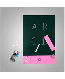 Kidoz Wooden Kids Blackboard For Fun Learning And Doodling Activity Butterfly - Pink