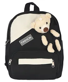 Passion Petals Teddy School Backpack For Kids Black - 12 inch