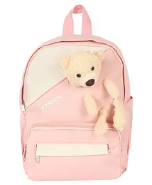 Passion Petals Teddy School Backpack For Kids Pink -12inch