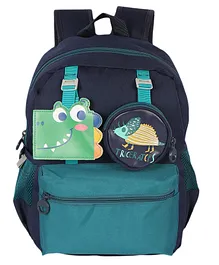 Passion Petals Croc School Backpack For Kids Green -14 inch
