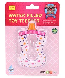 Aarohi Toys Milk Bottle Shape Water Filled Teether - Pink