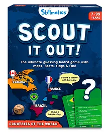 Skillmatics Board Game - Scout It Out Countries of The World Fun Guessing & Trivia Game for Families Ages 7 and Up