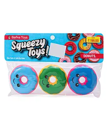 Bafna Squeezy Donut Toy Pack of 3 - Multicolour