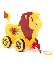 Virgo Toys Pull Along Buddy  Lion - Yellow
