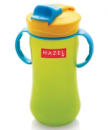 HAZEL Plastic Sipper Water Bottle With Smart Lock for Kids Green -  450 ml