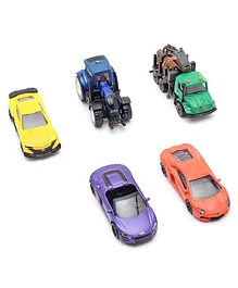 Majorette  Street Die Cast Free Wheel Toy Cars Pack Of 5 - Multicolor