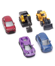 Majorette  Street Die Cast Free Wheel Toy Cars Pack Of 5 - Multicolor