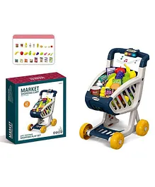 Happy Hues Shopping Cart Trolley Toy Pretend Play - Green & Grey