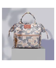 VISMIINTREND Itsy Bitsy Stylish Mini Baby Diaper Bag Backpack for New Mother Travel Camo Print - Beige