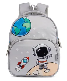Vismiintrend  Space Astronaut Print School Bag  for Kids Grey - 12 Inches