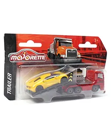 Majorette Die Cast Free Wheel Trailer Assortment - Red & Yellow