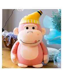 DPARANI Monkey with Banana Stuffed Plush Soft Toy - Height 32 cm