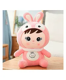 DPARANI Bunny  with Cap Stuffed Plush Soft Toy Pink  - Height 45 cm