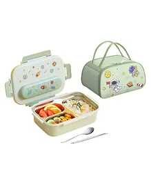Little Surprise Box Kids Tiffin Lunch Box With Insulated Lunch Box Cover - Mint Green