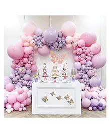 Chocozone Macron Balloons Birthday Decoration Items Multicolour - Pack of 102
