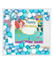 Untumble Mermaid Theme Backdrop Kit - Multicolor