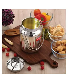 HAZEL Stainless Steel Oil and Ghee Air Tight Container Heavy Gauge Kitchen Storage  Silver - 500 ml