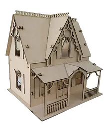 GYANOTOY Wooden DIY Doll House - Beige