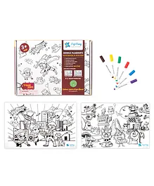 PepPlay Doodle Placemats Superheroes & Monsters - Multicolour