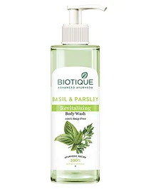 Biotique Basil & Parsley Revitalizing Body Wash  100 % Soap Free - 200 ml