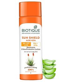 Biotique Sun Shield Aloe Vera 30+Spf Sunscreen Lotion - 120 ml