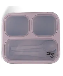 Citron Petite Bento Lunchbox with Fork & Spoon-Purple