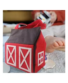 CuddlyCoo Barn Theme Fabric Doll House - Red
