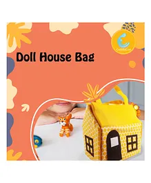 CuddlyCoo House Theme Fabric Doll House - Yellow