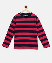 Campana Full Sleeves Awning  Striped Tee - Red & Navy