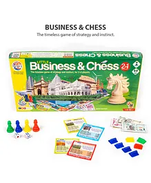 Ratnas Little Business & Chess 2 In 1 Board Game - Multicolor
