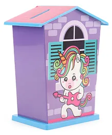 Ratnas Unicorn House Piggy Bank - Multicolour