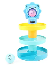Ratnas 3 In 1 Layer Roll Swirling Tower Ramp Toy with 6 Puzzle Rattle Balls - Multicolor