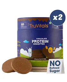 TruVitals Chocolate Protein Biscuits with Calcium and Vitamin D Pack of 2-  160 g Each