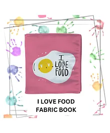 Right Gifting Satin Fabric I Love Food Cloth Book- English
