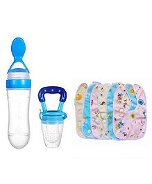 TINY TYCOONZ New Born Feeding Starter kit with 6 Cotton Waterproof Bibs