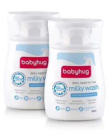 Babyhug Milk Protein Formula Daily Head To Toe Milky Wash Pack of 2- 50 ml Each