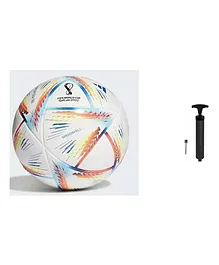 JD Sports Fifa WorldCup Qatar Football With  Air Pump Size 5 Pack of 1- Multicolour