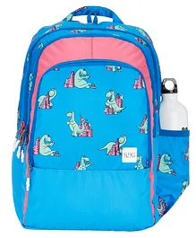 Wildcraft Wiki Champ 5 Backpack Dino Print Blue - Height 16.6 Inches