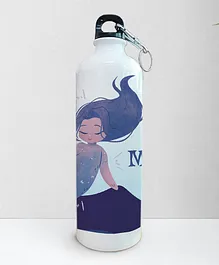 Right Gifting Digital Printed Aluminium Sipper Water Bottle With Metal Locking System Violet - 750 Ml