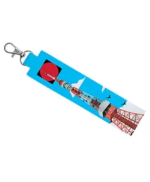 Rightgifting Satin Fabric Key Chain With Metal Lock - Blue