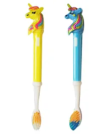 Yunicorn Max Stylish Unicorn Toothbrush - Pack of 2 (Colour may vary)