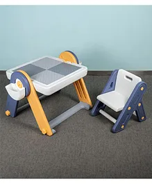 Toodles Multifunctional 6 in 1 Kids Table- Blue and Orange