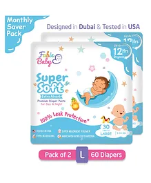 Fabie Baby Premium 12 Hrs Protection Diaper Pants Large - 60 Pieces