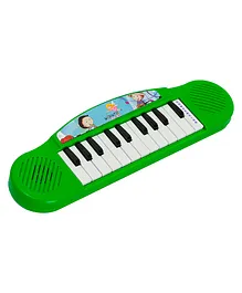 WISHKEY Plastic Mini Baby Piano Playing Toy for Kids Battery Operated Musical Instrument - Green
