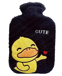 FunBlast Duck themed Hot Water Bag with Soft Cover 1000 ML - Black