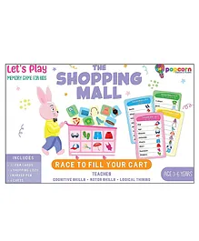 Popcorn Games & Puzzles Memory Game -The Shopping Mall List Game Race to Fill Your Cart - 40 Pieces